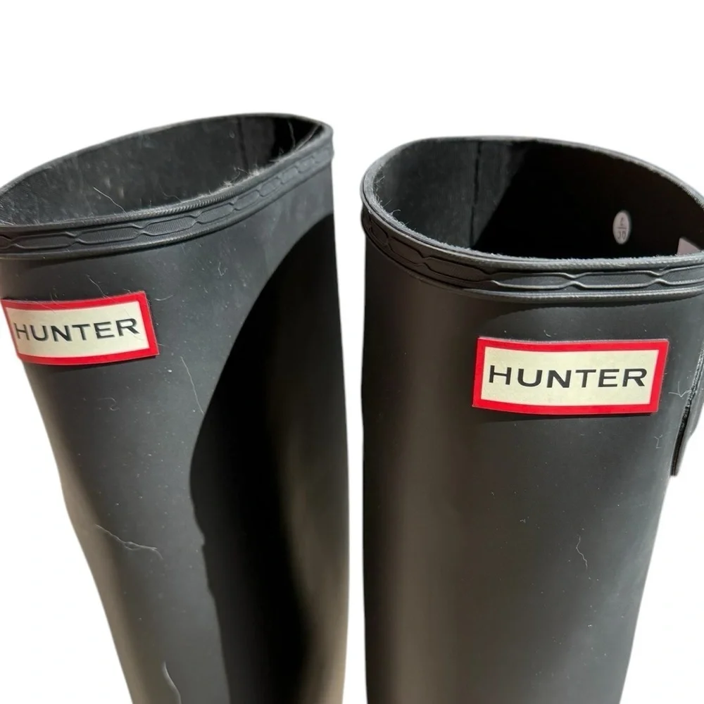 Hunter Original Tall Matte Rain Boots Black Women’s Size 10 / EU 42